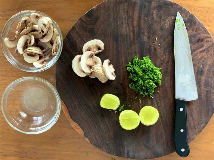 Image of Prepare the ingredientsWash and finely chop the coriander. Wash and...